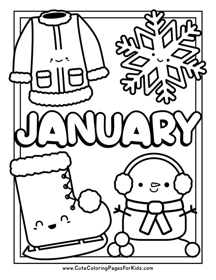 Winter January Coloring