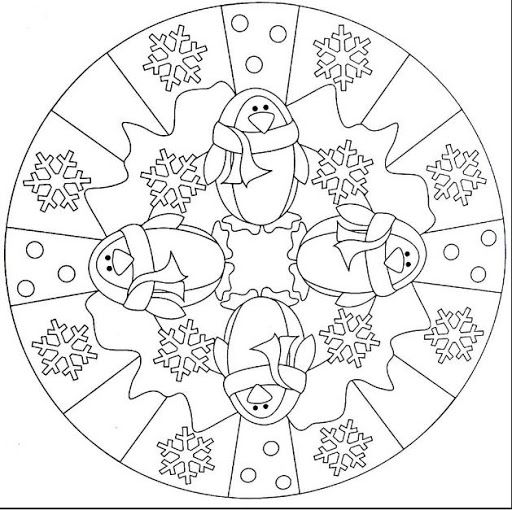 Winter Mandala Coloring Pages