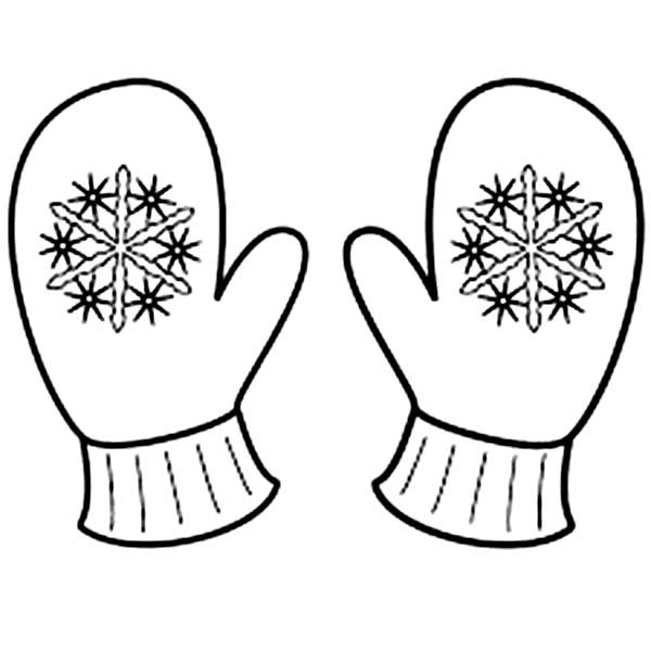 Winter Mitten Coloring Page