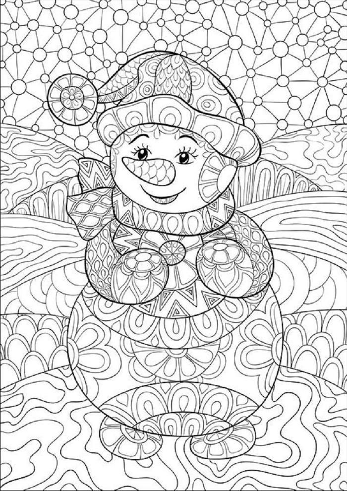 Winter Mosaic Coloring