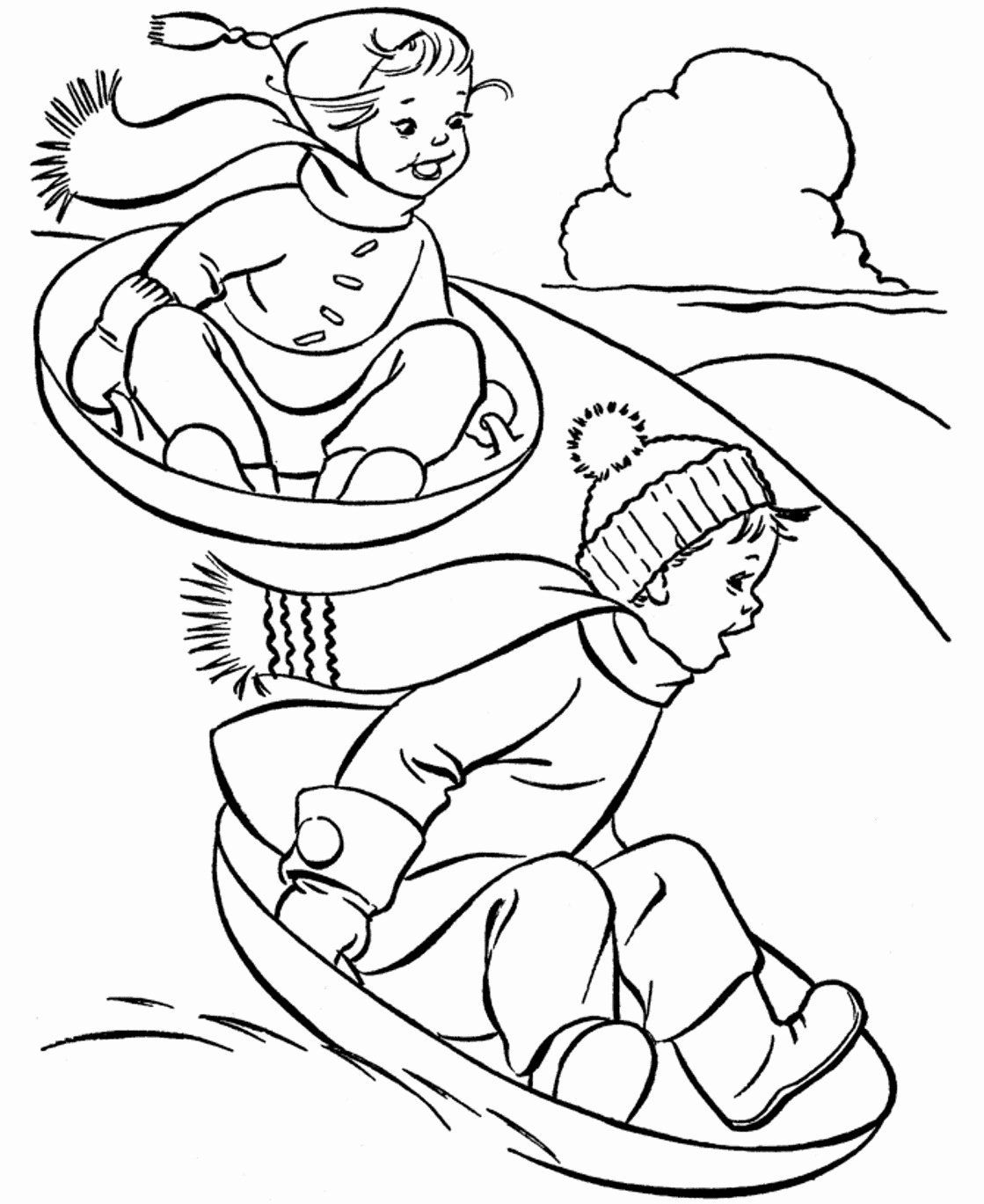 Winter Outfits Coloring Pages