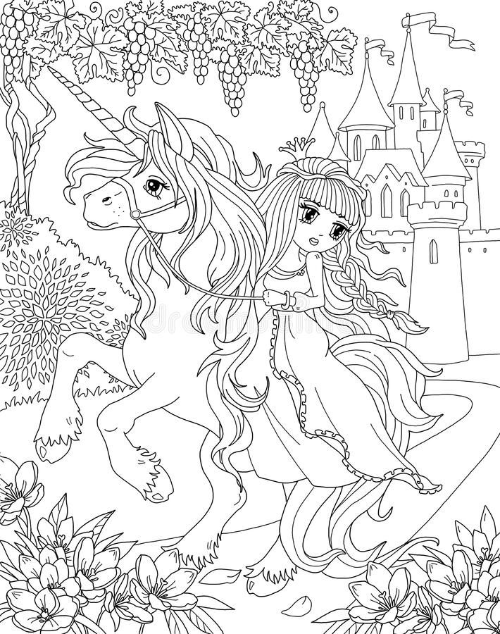 Winter Unicorn Coloring