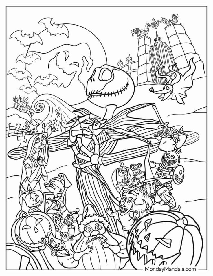 Zero Nightmare Before Christmas Coloring