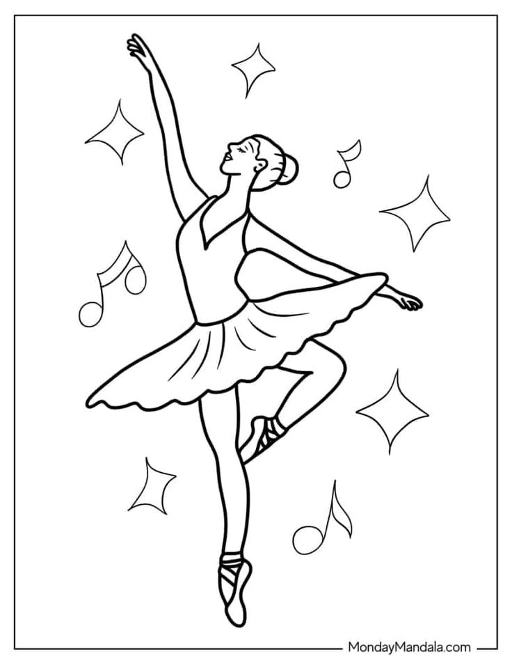 20 Dance Coloring Pages Free Printable Simple