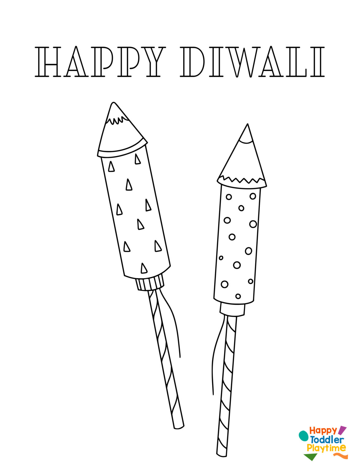 20 Diwali Coloring Pages For Kids Simple