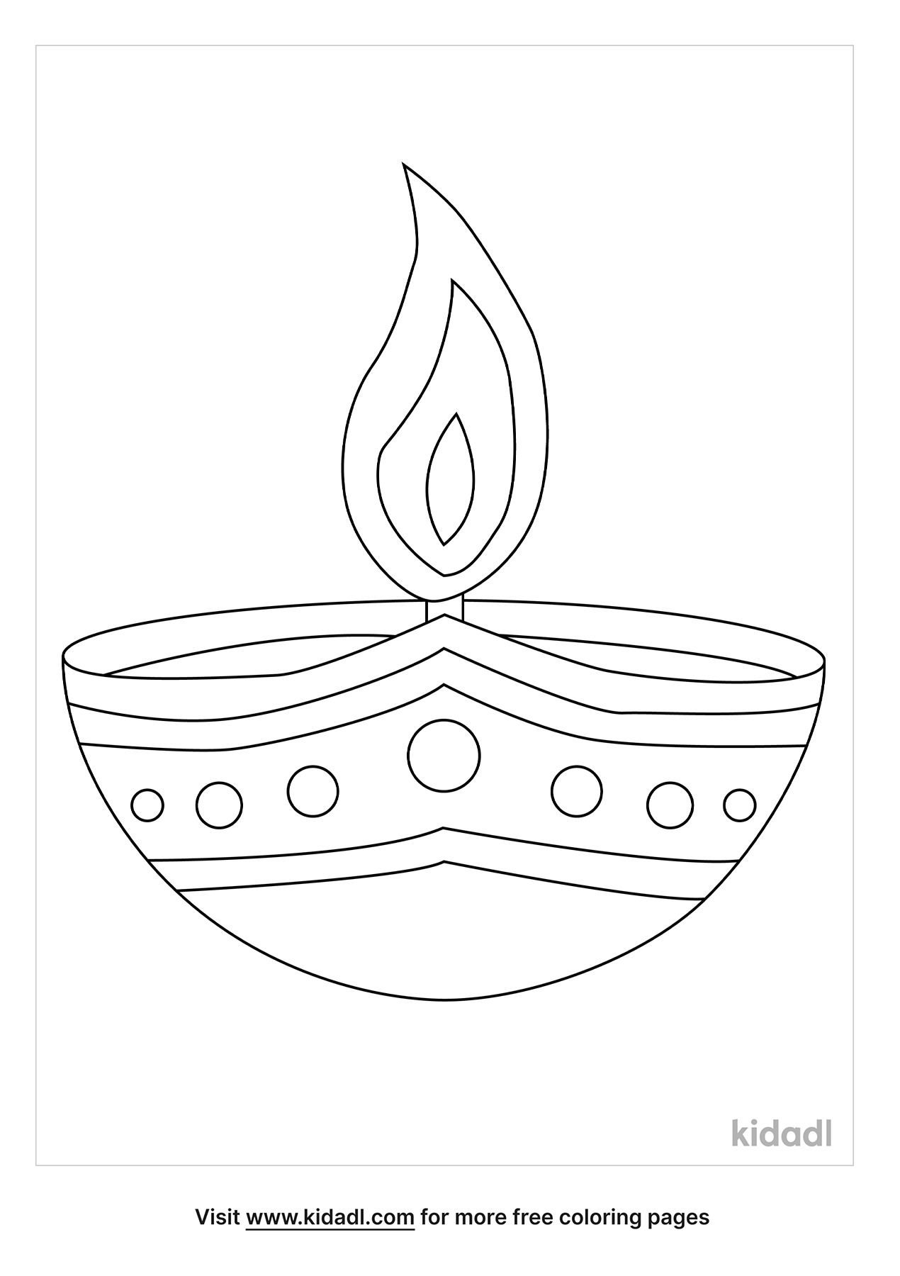 20 Diwali Coloring Pages For Kids Simple