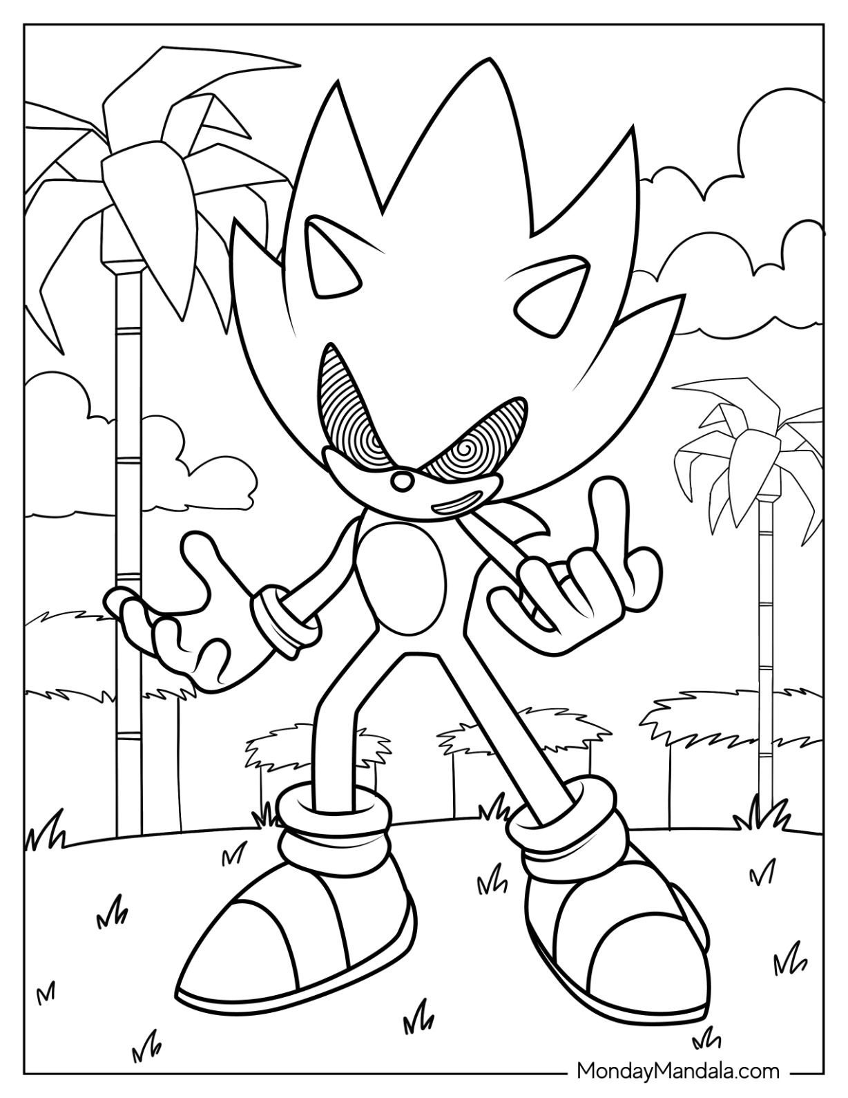 15 Fnf Sonic Exe Coloring Pages