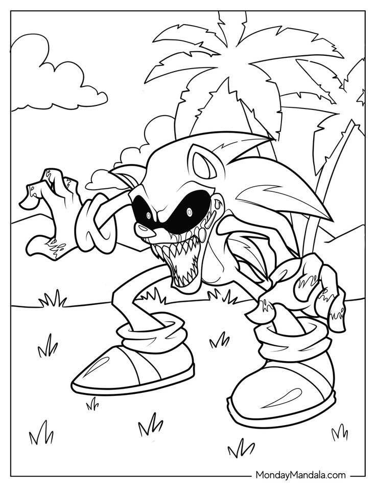 15 Fnf Sonic Exe Coloring Pages