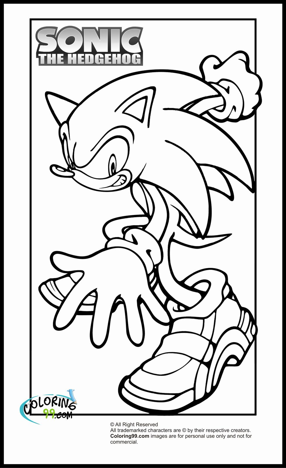 15 Sonic Coloring Pages For Kids