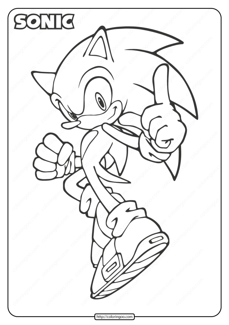 15 Sonic Coloring Pages For Kids