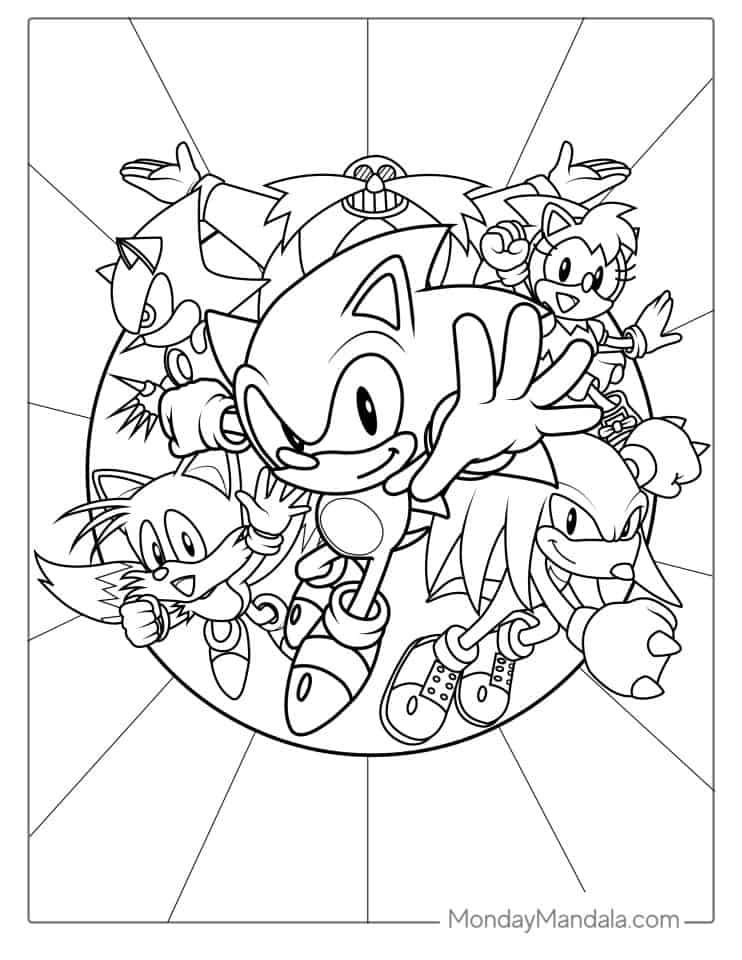 15 Sonic Coloring Pages For Kids