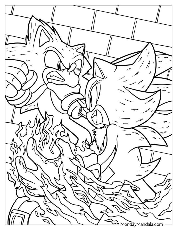 15 Sonic Coloring Pages Shadow