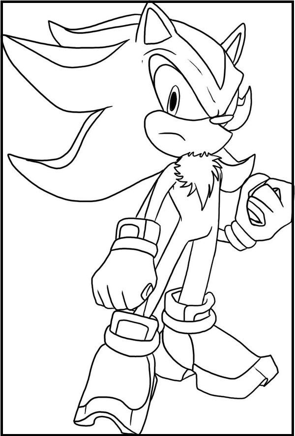 15 Sonic Coloring Pages Shadow