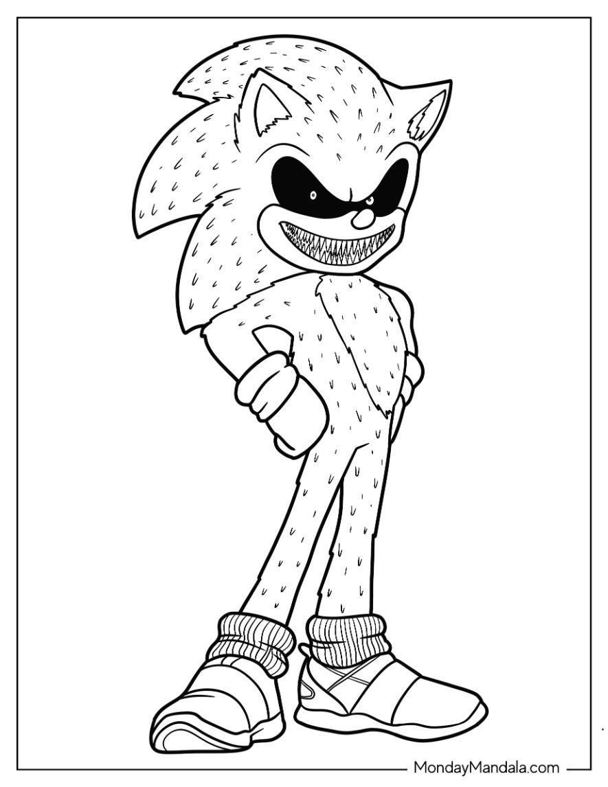 15 Super Sonic Exe Coloring Pages