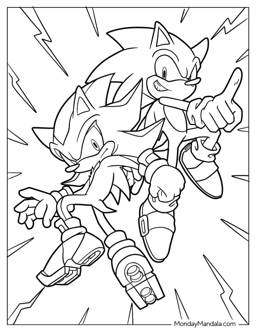 20 Sonic Coloring Pages Shadow