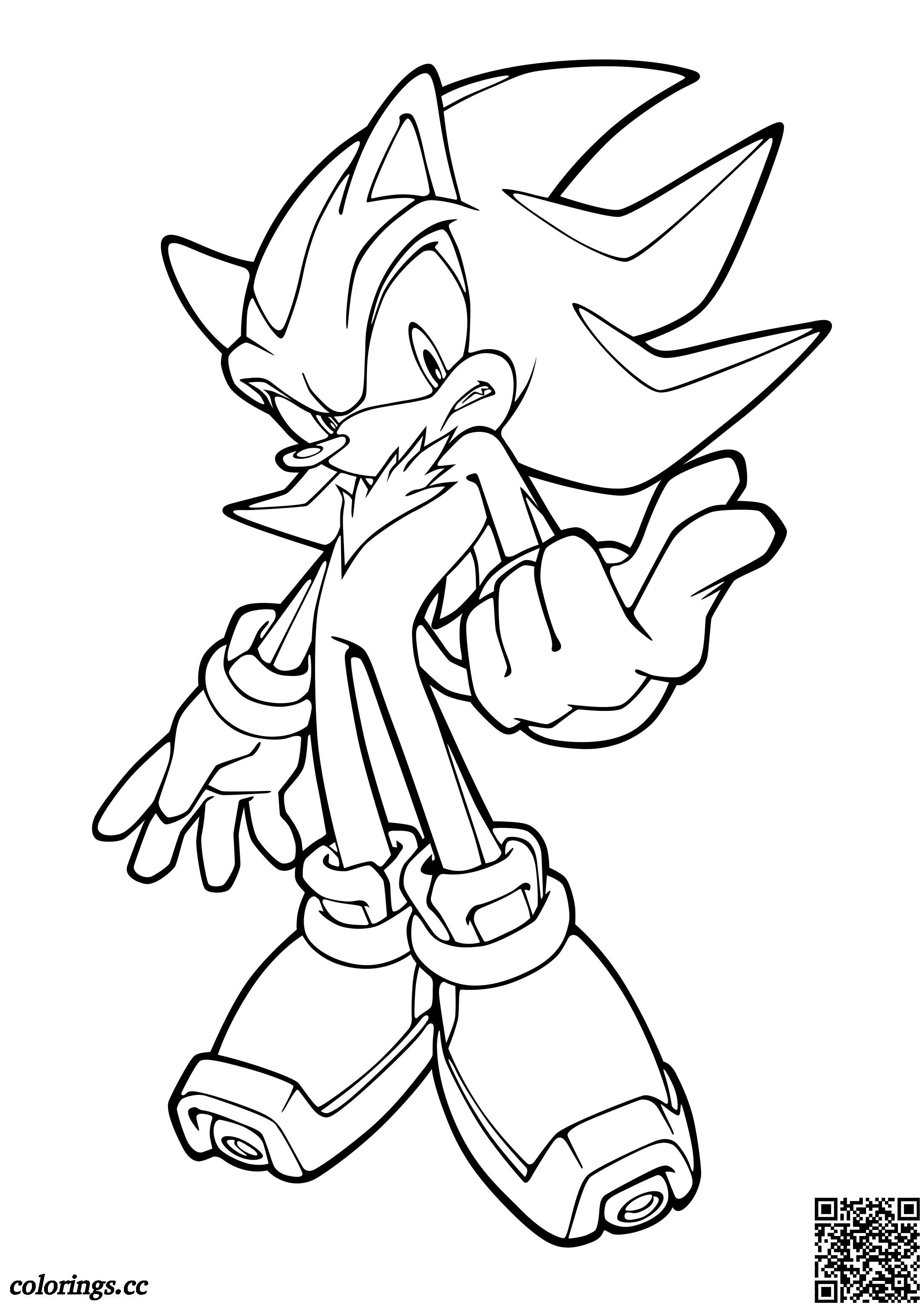 20 Sonic Coloring Pages Shadow