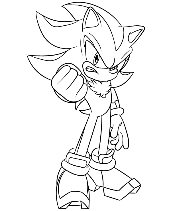 20 Sonic Coloring Pages Shadow