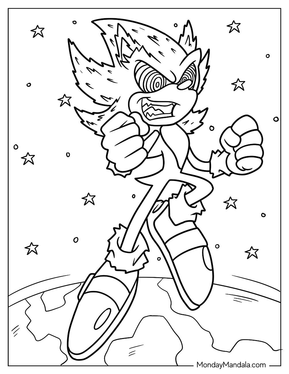 30 Super Sonic Coloring Pages