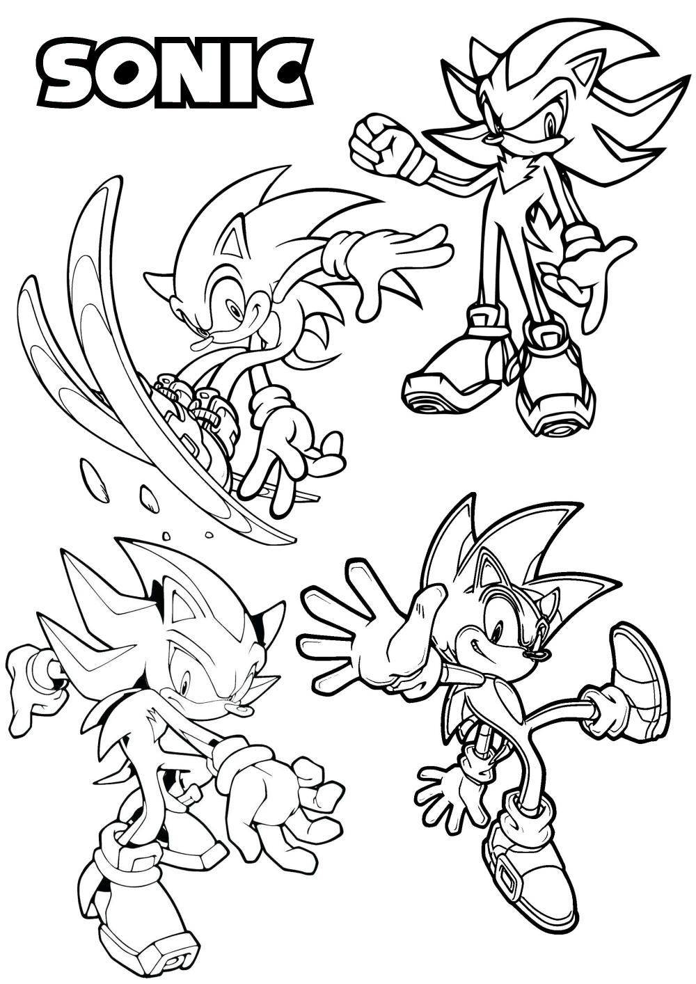 30 Super Sonic Coloring Pages